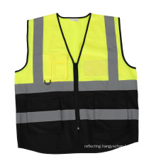 Yellow and Black High Visibility Vest Reflective Safety Vest